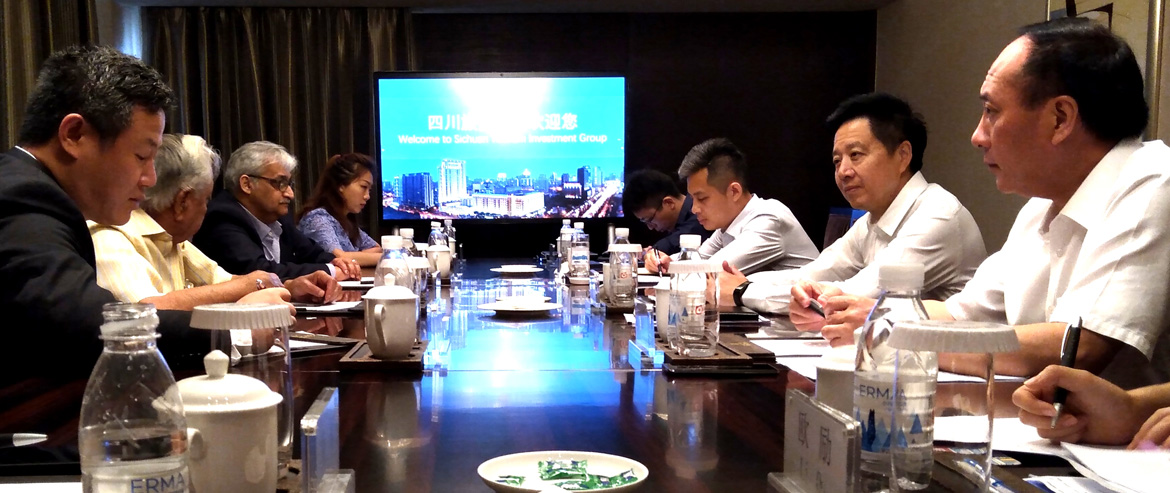 集团党委副书记、副董事长、总经理杨川会见印度靛蓝集团执行董事卡皮尔·巴蒂亚先生一行